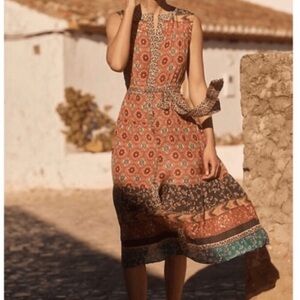 Bohemian Floral Midi Dress